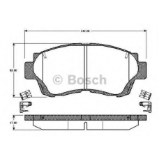 0 986 TB2 657 BOSCH Комплект тормозных колодок, дисковый тормоз