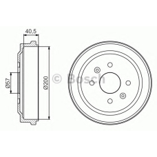 0 986 477 225 BOSCH Тормозной барабан