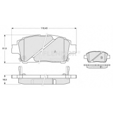 FB210554 FLENNOR Комплект тормозных колодок, дисковый тормоз