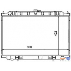 8MK 376 724-691 HELLA Радиатор, охлаждение двигателя