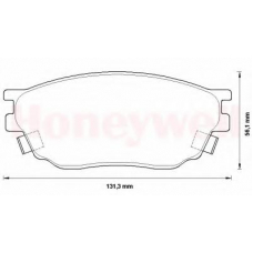 572489B BENDIX Комплект тормозных колодок, дисковый тормоз