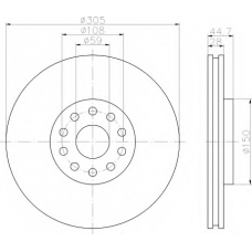 8DD 355 108-911 HELLA Тормозной диск