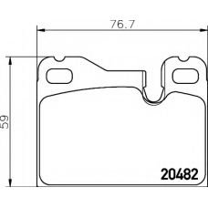 8DB 355 007-691 HELLA Комплект тормозных колодок, дисковый тормоз