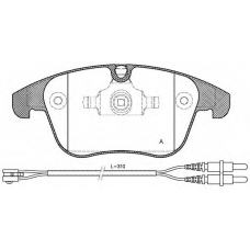 BPA1249.01 OPEN PARTS Комплект тормозных колодок, дисковый тормоз