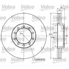 187018 VALEO Тормозной диск