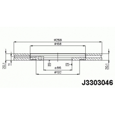 J3303046 NIPPARTS Тормозной диск