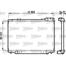 732476 VALEO Радиатор, охлаждение двигателя