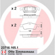 23716.165.1 ZIMMERMANN Комплект тормозных колодок, дисковый тормоз