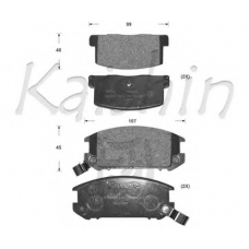 FK2099 KAISHIN Комплект тормозных колодок, дисковый тормоз