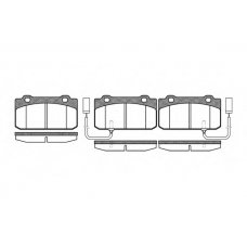 P3103.12 WOKING Комплект тормозных колодок, дисковый тормоз