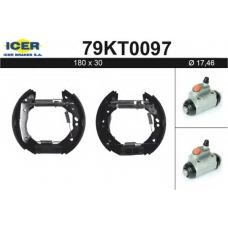 79KT0097 ICER Комплект тормозных колодок