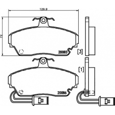 8DB 355 006-321 HELLA PAGID Комплект тормозных колодок, дисковый тормоз