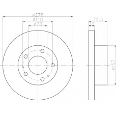 8DD 355 107-401 HELLA PAGID Тормозной диск