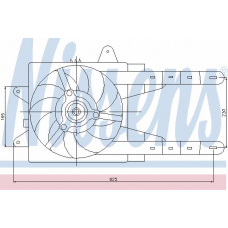 85013 NISSENS Вентилятор, охлаждение двигателя