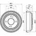 MBD221 MINTEX Тормозной барабан