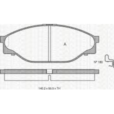 8110 13001 TRIDON Brake pads - front