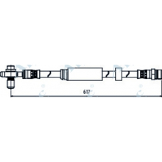 HOS3944 APEC Тормозной шланг