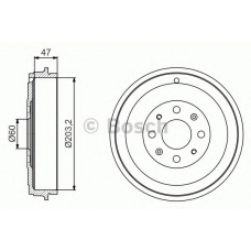 0 986 477 207 BOSCH Тормозной барабан