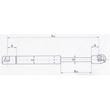 32 24 95-95 JOHNS Газовая пружина, крышка багажник