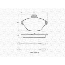 363702160454 MAGNETI MARELLI Комплект тормозных колодок, дисковый тормоз