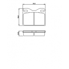 0 986 463 736 BOSCH Комплект тормозных колодок, дисковый тормоз