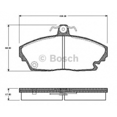 0 986 TB2 758 BOSCH Комплект тормозных колодок, дисковый тормоз