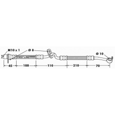 FBH7484 FIRST LINE Тормозной шланг