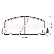 572258B BENDIX Комплект тормозных колодок, дисковый тормоз