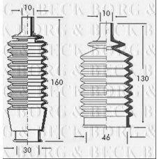 BSG3036 BORG & BECK Пыльник, рулевое управление