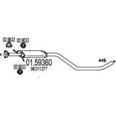 01.59360 MTS Средний глушитель выхлопных газов