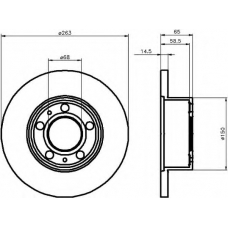 8DD 355 100-451 HELLA PAGID Тормозной диск