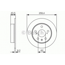 0 986 479 C44 BOSCH Тормозной диск