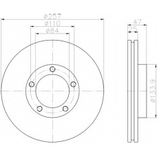 8DD 355 102-191 HELLA Тормозной диск