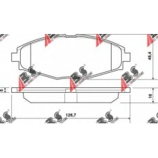 37139 ABS Комплект тормозных колодок, дисковый тормоз