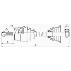 DRS6211.00 OPEN PARTS Приводной вал