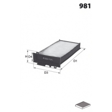 EKR7157 MECAFILTER Фильтр, воздух во внутренном пространстве