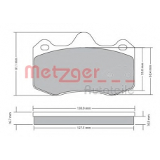 1170656 METZGER Комплект тормозных колодок, дисковый тормоз
