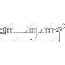 HOS3076 APEC Тормозной шланг