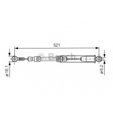 1 987 477 091 BOSCH Трос, стояночная тормозная система