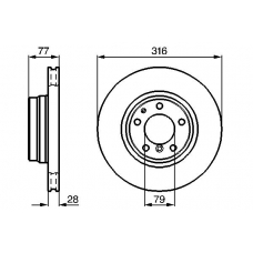 0 986 478 622 BOSCH Тормозной диск