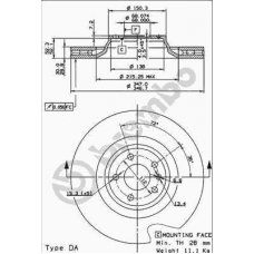 09.8841.30 BREMBO Тормозной диск