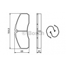 0 986 494 273 BOSCH Комплект тормозных колодок, дисковый тормоз