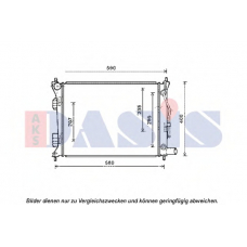 560069N AKS DASIS Радиатор, охлаждение двигателя