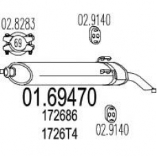 01.69470 MTS Глушитель выхлопных газов конечный