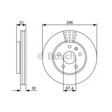 0 986 479 543 BOSCH Тормозной диск