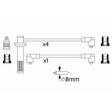 0 986 356 791 BOSCH Комплект проводов зажигания