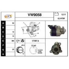 VW9058 SNRA Стартер