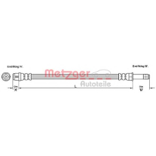 4110275 METZGER Тормозной шланг