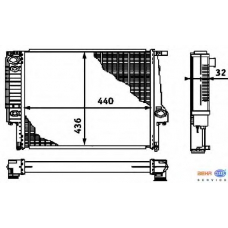 8MK 376 713-181 HELLA Радиатор, охлаждение двигателя