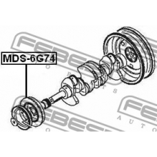 MDS-6G74 FEBEST Ременный шкив, коленчатый вал